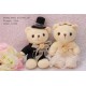 Boneka Wedding Teddy Bear blk/wht (S)